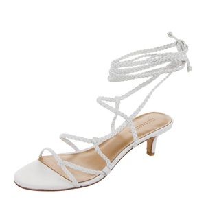 Reformation White Braided Sandals